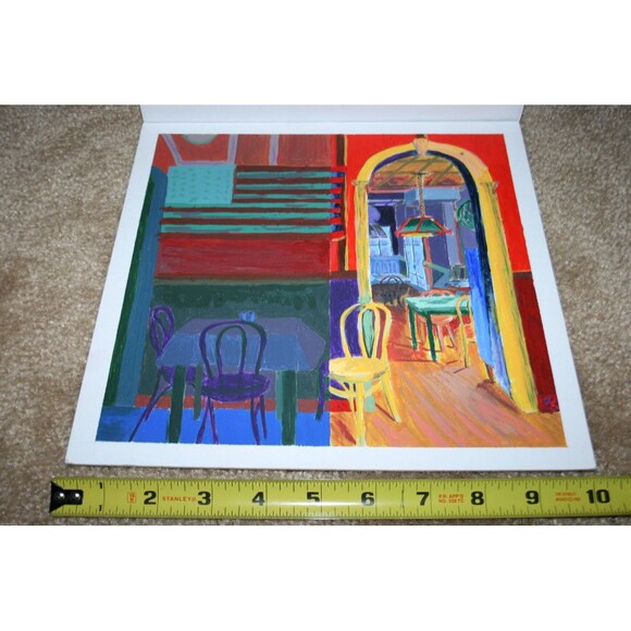 Other - Nice Small Vibrant Original Painting Old Downtown Bar Pool Billiards US Flag